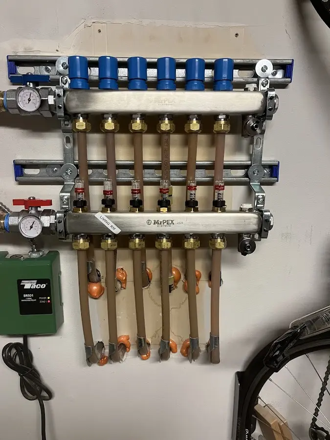 Plumber performing Leak Detection at a residential property in New Albany